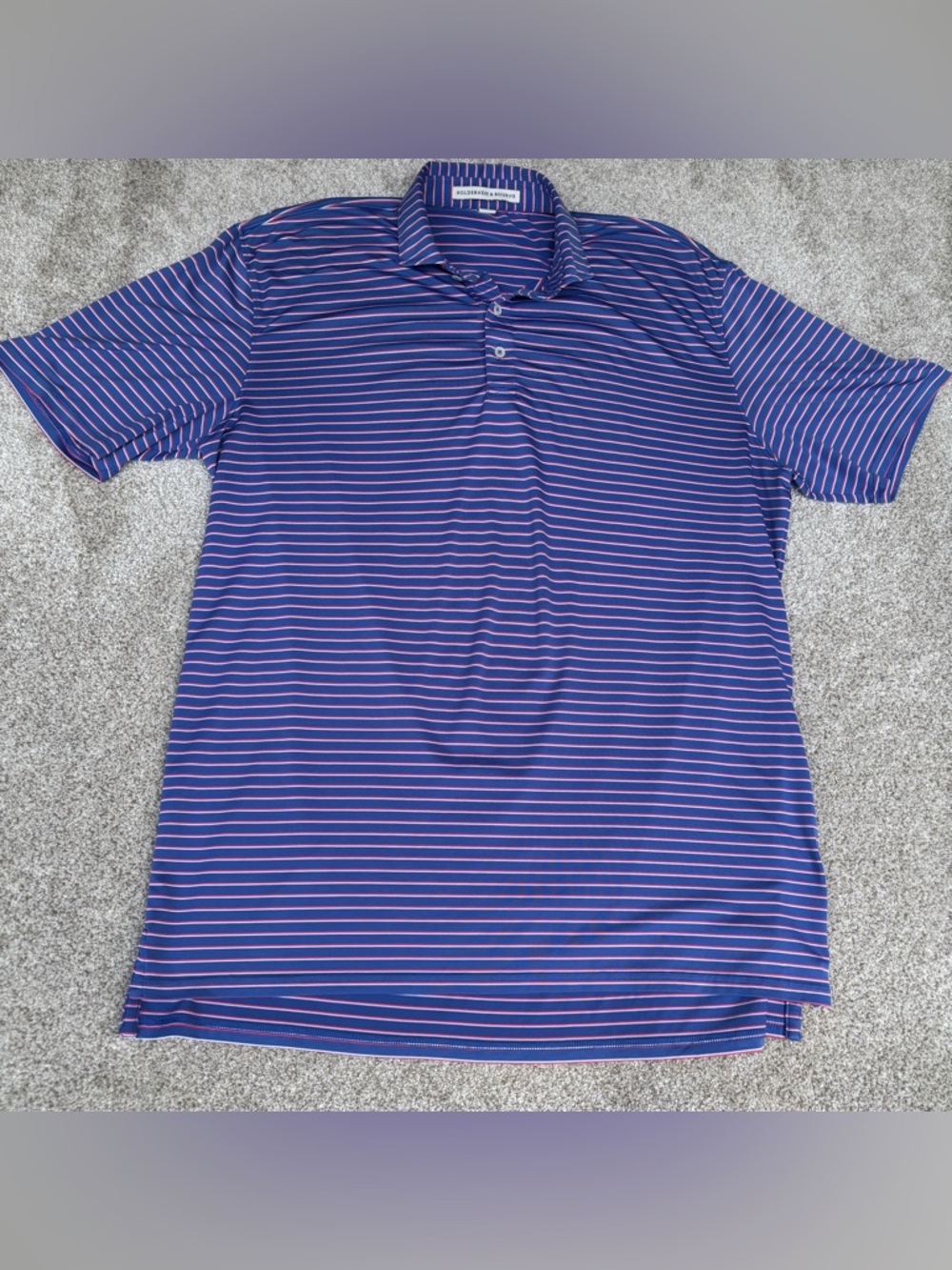 Holderness & Bourne Men's Large Tailored Fit Blue Red Stripe